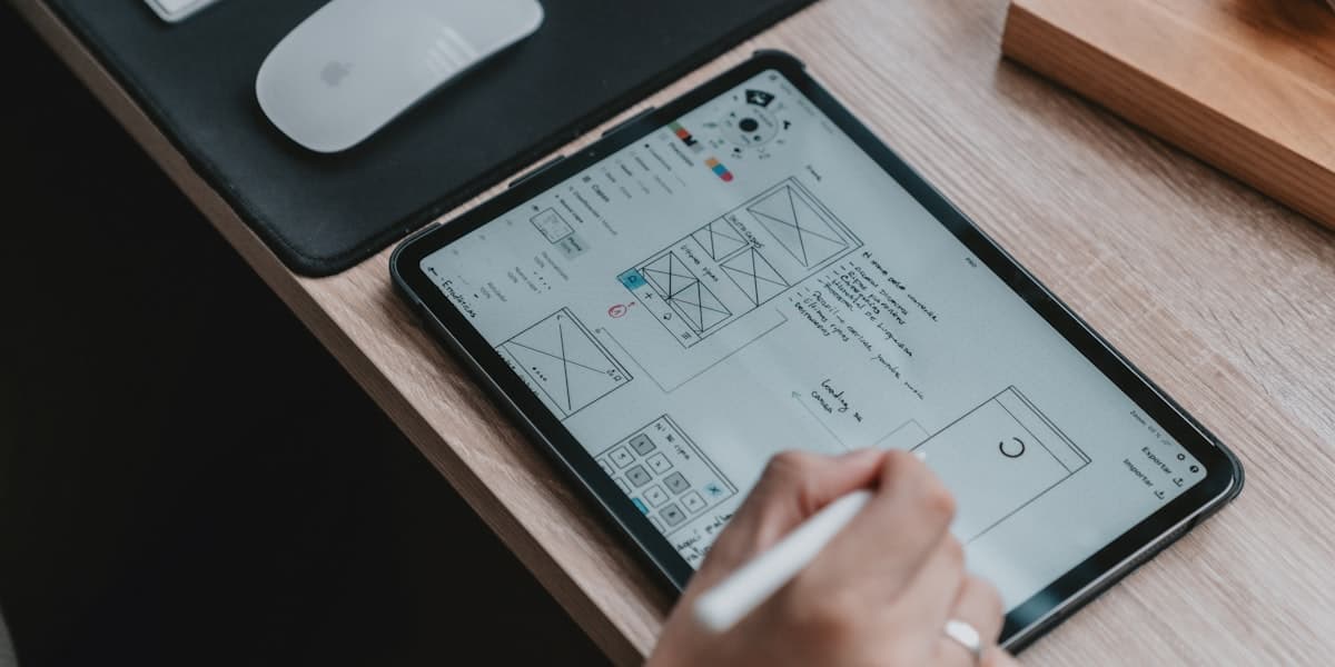 UI/UX design process — prototyping and user-centered interface design