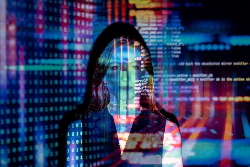 Developer with code projection building AI-powered applications